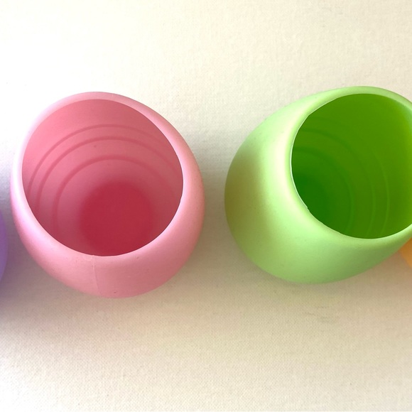 Set of 4 Silicone Wine Glasses-Pastel Colors - Picture 3 of 4